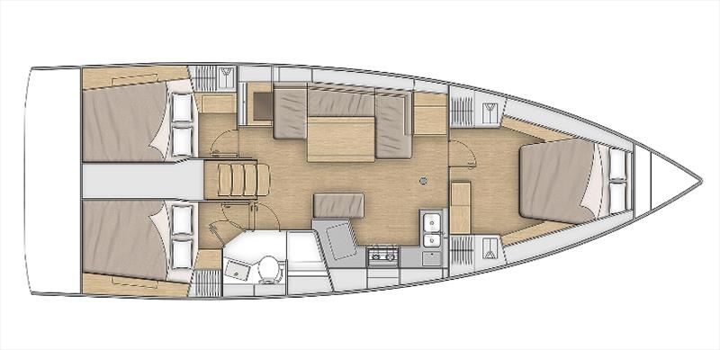 Oceanis 40.1 layout photo copyright Beneteau taken at  and featuring the Beneteau class