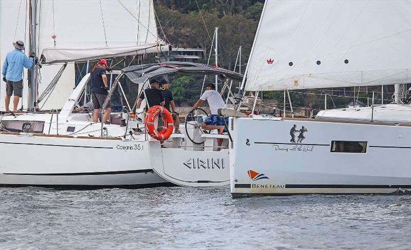 Eirini and Dancing with the Wind try to do just that immediately after the start photo copyright John Curnow taken at Royal Prince Alfred Yacht Club and featuring the Beneteau class
