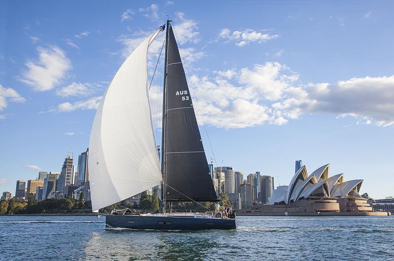 The Beneteau First Yacht 53 uses her sails to give the helmer the most enveloping feelings of power and control. The factory also loved this image. - photo © John Curnow