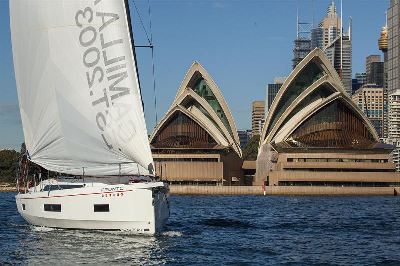 Nary a breeze on offer, but still able to move - Beneteau Oceanis 40.1 - photo © John Curnow