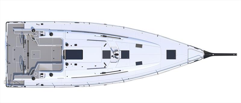 Deck layout for the Performance version Beneteau First 44 - photo © Beneteau