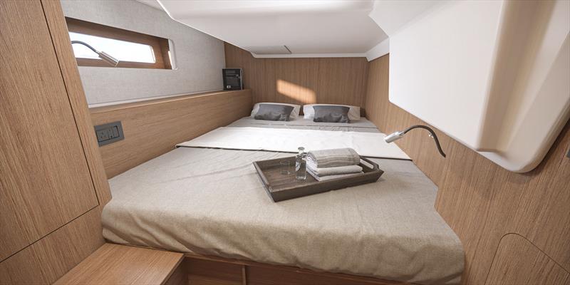 Starboard aft cabin aboard the Beneteau First 44 photo copyright Beneteau taken at  and featuring the Beneteau class