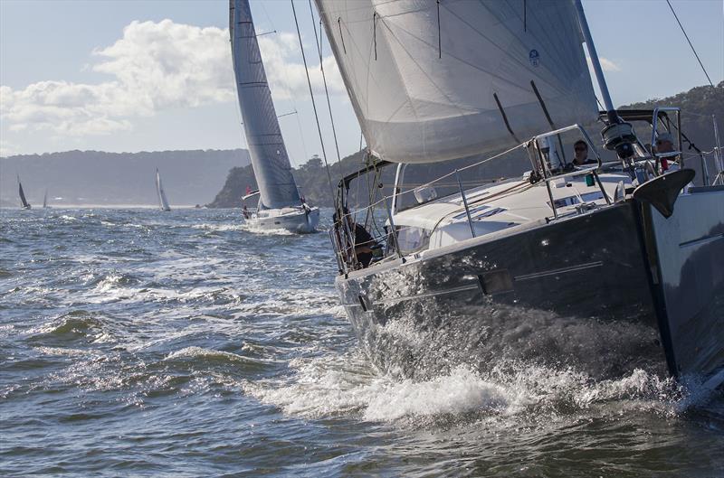 La Troisieme Mi Temps leads Still Dangerous, and collects the bragging rights for the day. 2022 Beneteau Pittwater Cup - photo © John Curnow