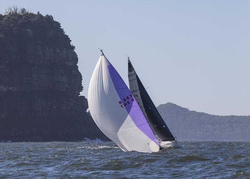 Gunner Goodwin on the march back from Lion Island. 2022 Beneteau Pittwater Cup photo copyright John Curnow taken at Royal Prince Alfred Yacht Club and featuring the Beneteau class