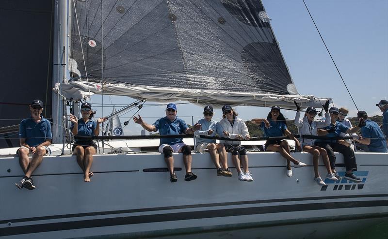 Finn had a large and happy crew - photo © John Curnow