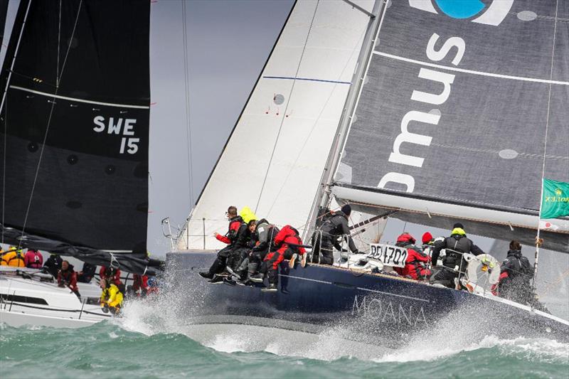 The Goubau family and crew racing on their Beneteau First 47.7 Moana have notched up more than 100 Fastnets between them photo copyright Paul Wyeth / pwpictures.com taken at Royal Ocean Racing Club and featuring the Beneteau class