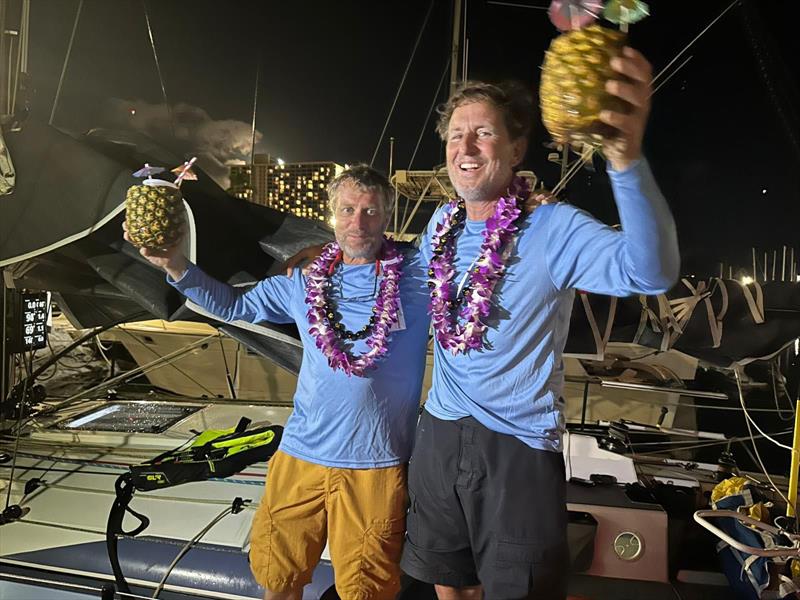 Charles-Etienne Devanneaux and Fred Courouble on board Rahan after their win in the 2025 Transpac - photo © Charles-Etienne Devanneaux