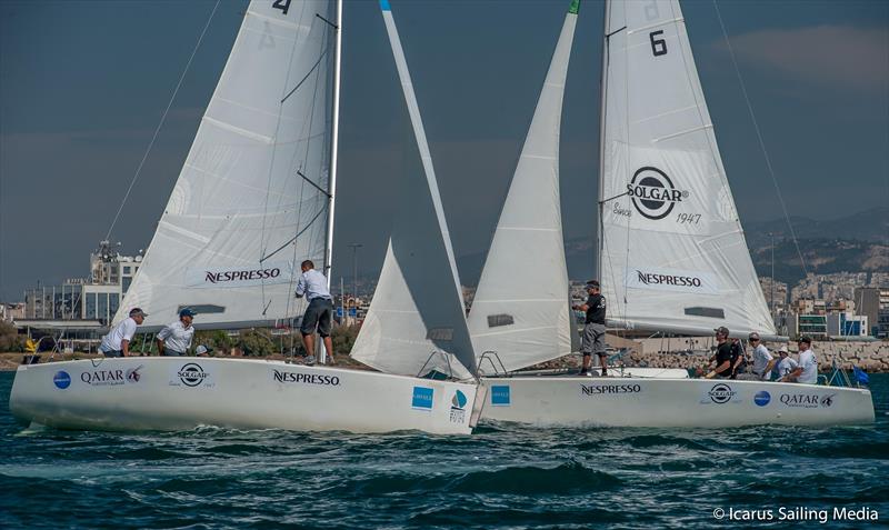 Hellenic Match Racing Tour leg 4 at Piraeus, Greece photo copyright Icarus Sailing Media taken at  and featuring the Platu 25 class