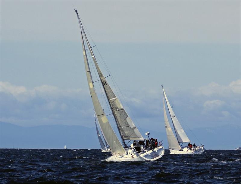 Kraken sails to weather after starting the 2016 Vic-Maui Race photo copyright Vic-Maui Race taken at Royal Vancouver Yacht Club and featuring the Beneteau 40.7 class