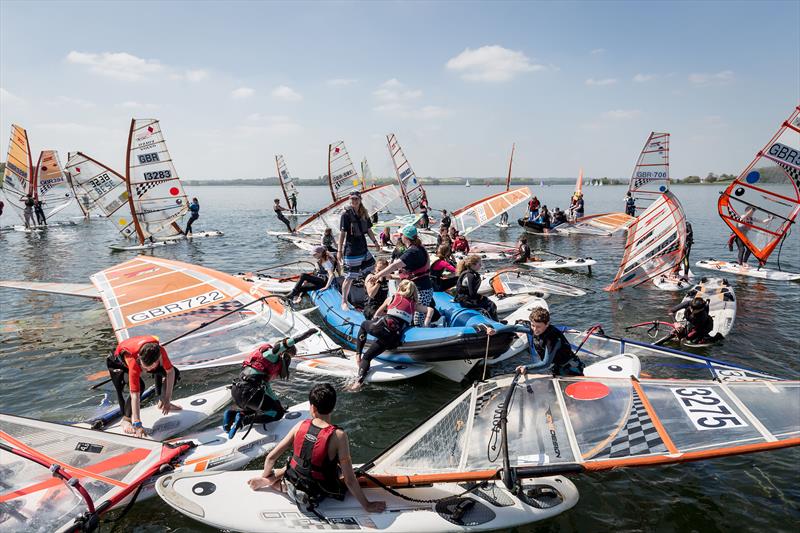 Fun in the sun at Eric Twiname Junior Championships photo copyright Nick Dempsey / RYA taken at Rutland Sailing Club and featuring the Bic Techno class