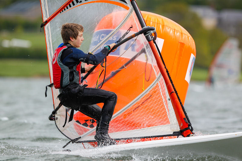 Andrew Brown on day two of the RYA Eric Twiname Championships photo copyright Paul Wyeth / RYA taken at Rutland Sailing Club and featuring the Bic Techno class