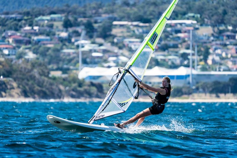 Amelia Quinlan - 2019 Australian Youth Championships photo copyright Beau Outteridge taken at Royal Yacht Club of Tasmania and featuring the Bic Techno class