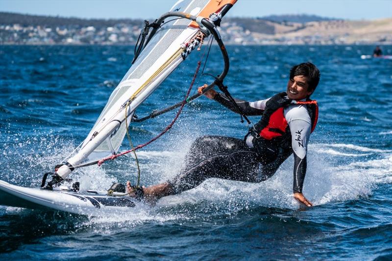 Will McMillan - 2019 Australian Youth Championships, Final Day photo copyright Beau Outteridge taken at Royal Yacht Club of Tasmania and featuring the Bic Techno class