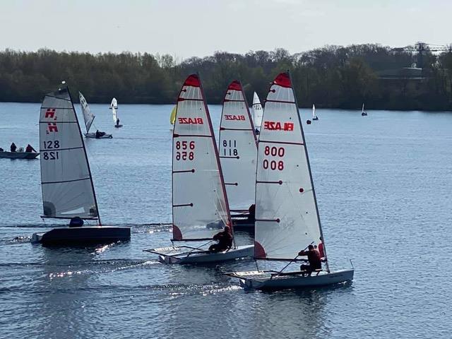 Easter Regatta at Burghfield  photo copyright Nigel Rolfe taken at Burghfield Sailing Club and featuring the Blaze class
