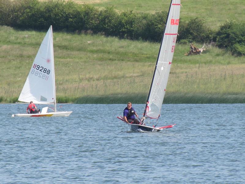 Rob Dunkley in the Sunday Summer Series at Hollowell photo copyright Robin Buxton taken at Hollowell Sailing Club and featuring the Blaze class