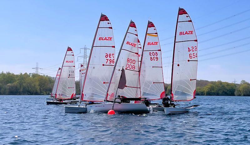 Blaze open meeting at Burghfield photo copyright Richard Bourne taken at Burghfield Sailing Club and featuring the Blaze class