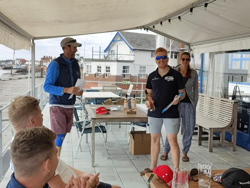 Charlie Mathews finishes 3rd in the Blaze Eastern Championships 2022 photo copyright Nic Tolhurst taken at Royal Corinthian Yacht Club, Burnham and featuring the Blaze class