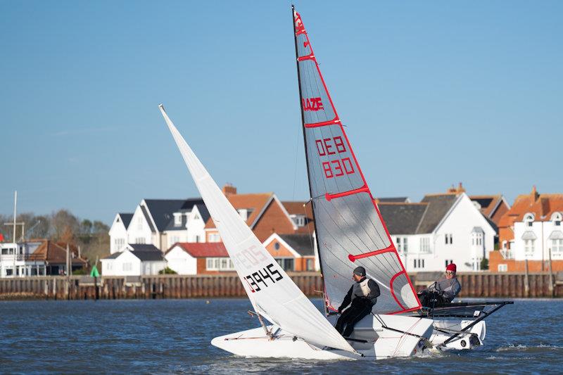 RCYC commodore Phill Aspinall and Nick Milton, rear commodore - third week of the RCYC Snow Globe photo copyright Petru Balau Sports Photography / sports.hub47.com taken at Royal Corinthian Yacht Club, Burnham and featuring the Blaze class