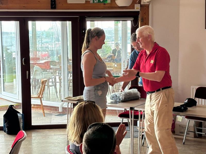 Newcomer Abbey Hire finishes 2nd in the Fire Nationals at Warsash photo copyright Warsash SC taken at Warsash Sailing Club and featuring the Blaze class