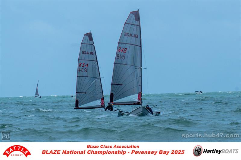 Battle Brewery and Hartley Boats Blaze Nationals at Pevensey Bay photo copyright Petru Balau Sports Photography / sports.hub47.com taken at Pevensey Bay Sailing Club and featuring the Blaze class