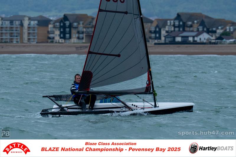 Theo Holmes, newest Hartley Blaze No.883 during the Battle Brewery and Hartley Boats Blaze Nationals at Pevensey Bay photo copyright Petru Balau Sports Photography / sports.hub47.com taken at Pevensey Bay Sailing Club and featuring the Blaze class