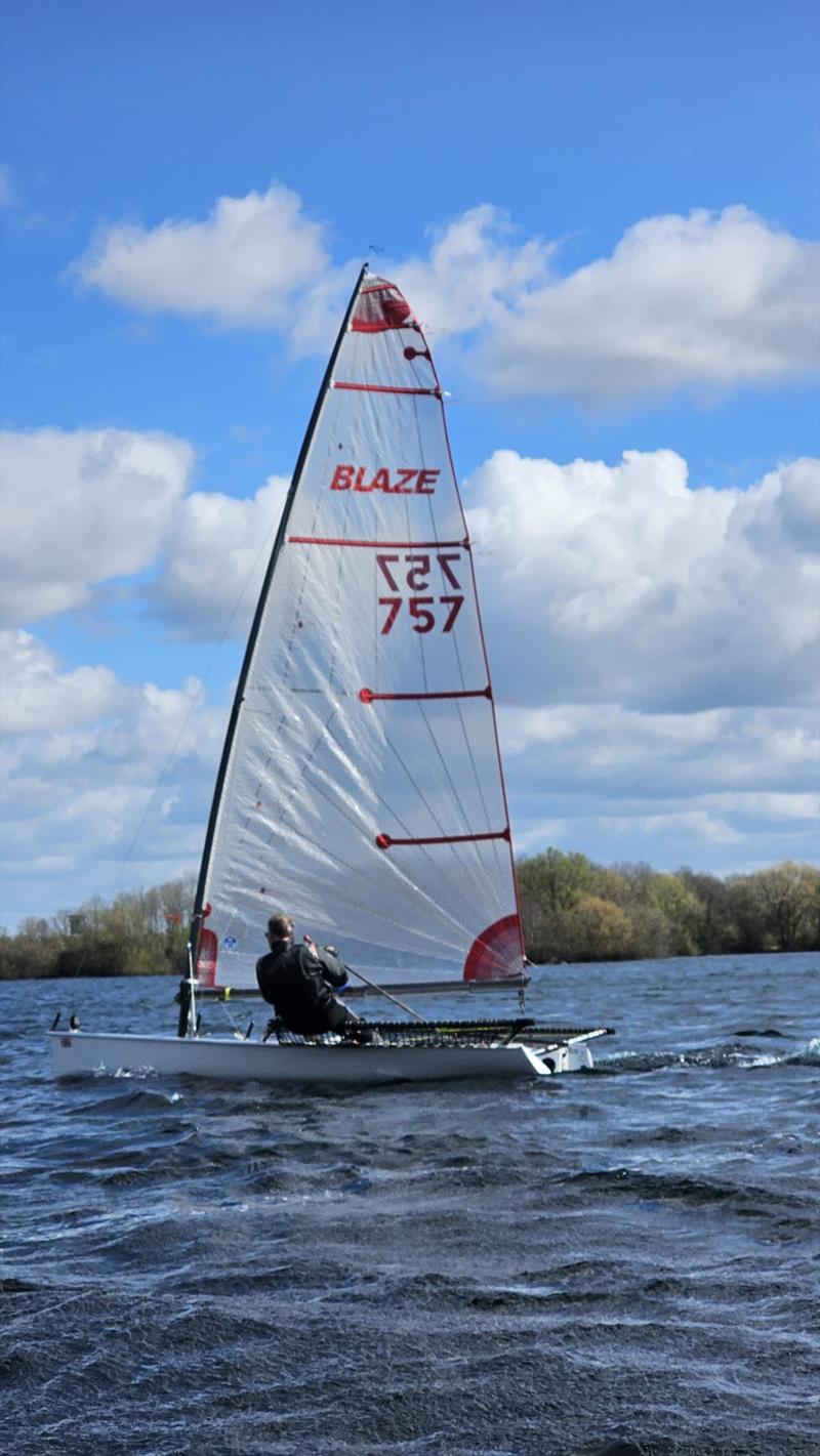 Burghfield Blaze Training and Open photo copyright Andy Maw taken at Burghfield Sailing Club and featuring the Blaze class