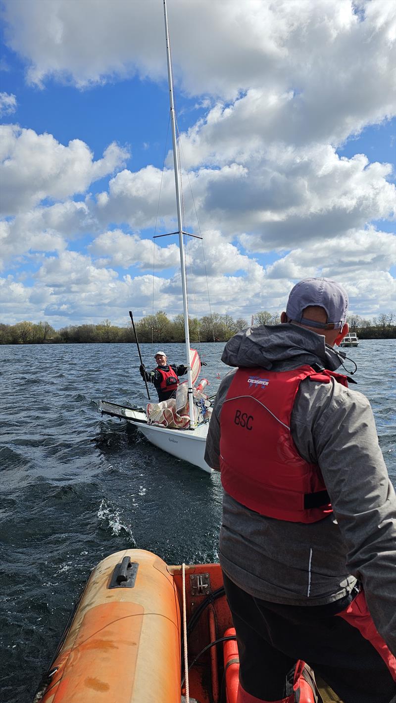 Burghfield Blaze Training and Open photo copyright Andy Maw taken at Burghfield Sailing Club and featuring the Blaze class