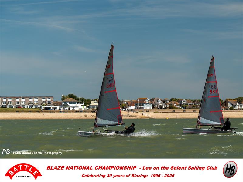 Alan H and Allan O - Battle Brewery and Hartley Boats Blaze Nationals at Lee-on-the-Solent photo copyright Petru Balau Sports Photography / sports.hub47.com taken at Lee-on-the-Solent Sailing Club and featuring the Blaze class