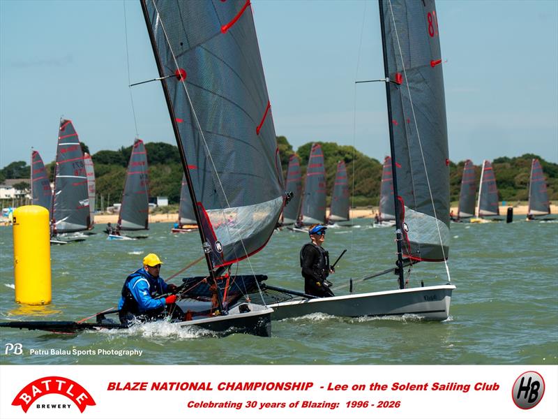 Chris and Charlie - Battle Brewery and Hartley Boats Blaze Nationals at Lee-on-the-Solent photo copyright Petru Balau Sports Photography / sports.hub47.com taken at Lee-on-the-Solent Sailing Club and featuring the Blaze class
