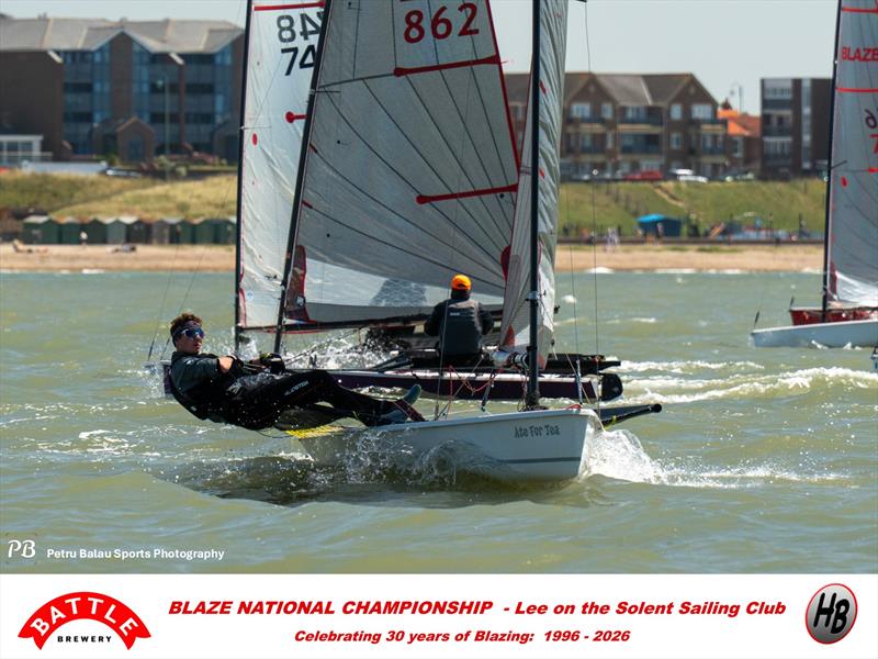 Mark Ripley - Battle Brewery and Hartley Boats Blaze Nationals at Lee-on-the-Solent photo copyright Petru Balau Sports Photography / sports.hub47.com taken at Lee-on-the-Solent Sailing Club and featuring the Blaze class