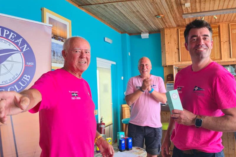 Fast Fleet Winner, Rob Staines (right) - 75th Birthday Regatta at Porthpean photo copyright Clare Royle taken at Porthpean Sailing Club and featuring the Blaze class