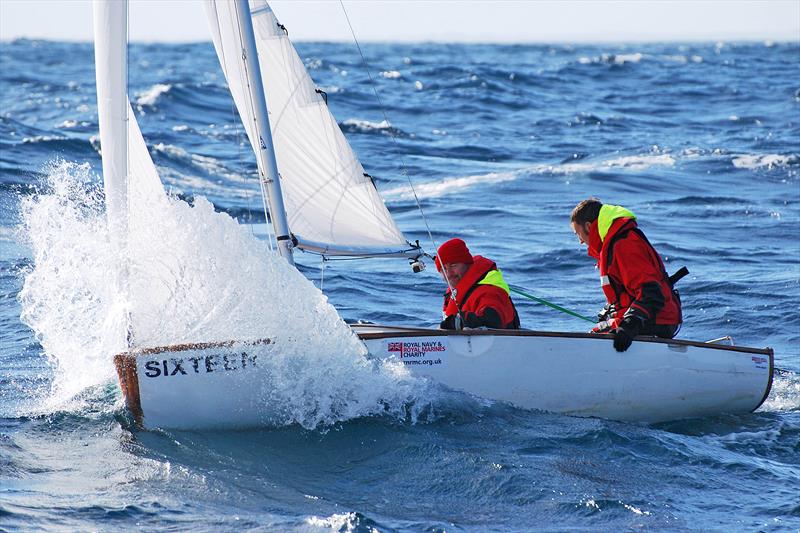 Guinness World Record holders Phil Slade and Mark Belamarich MBE and their record-breaking Bosun dinghy 'Sixteen' photo copyright Phil Slade & Mark Belamarich taken at RYA Dinghy Show and featuring the Bosun class