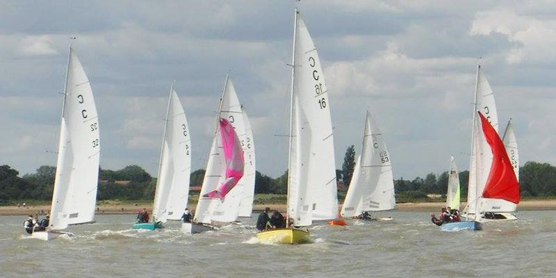 Brightlingsea One Design fleet on day 2 at Learning & Skills Solutions Pyefleet Week photo copyright Fiona Brown taken at Brightlingsea Sailing Club and featuring the Brightlingsea One Design class