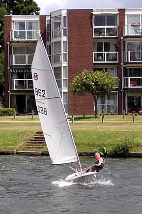 The eighth round of the British Moth Somerville Series takes place at Staines photo copyright Joyce Threadgill taken at Staines Sailing Club and featuring the British Moth class