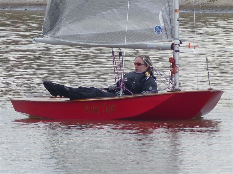 Jenny Bentley during the Leamington Spa British Moth Open photo copyright Jayne Whigham / LSSC taken at Leamington Spa Sailing Club and featuring the British Moth class