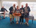 Lowestoft Sea Week - the Broads One Design crew of 'Solan': Ian Timms, Peter Reeve, Ed Whipp and Anthony Knights - winning the AJ Rix Trophy, Tadpole Trophy, Lady Mayhew Trophy, Curlew Cup and Kingsley Farrington Trophy © Bob Girling
