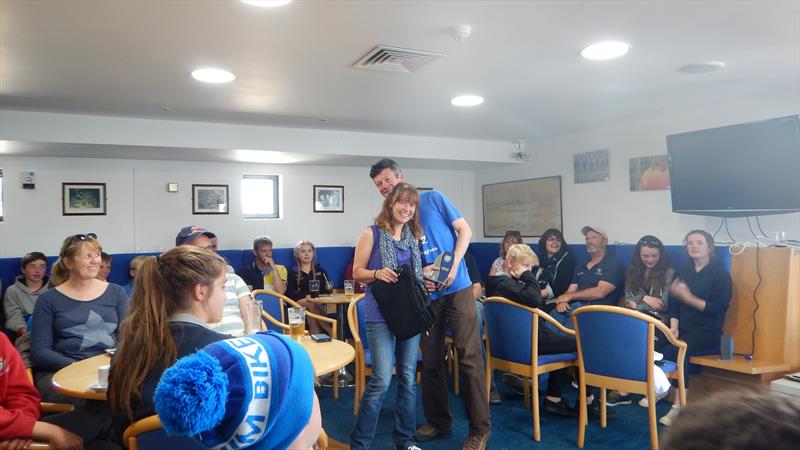 Jane Noble and Mark Wilson finish 2nd in the Buzz Nationals at Plymouth photo copyright Mary-Ann Paddison taken at Port of Plymouth Sailing Association and featuring the Buzz class