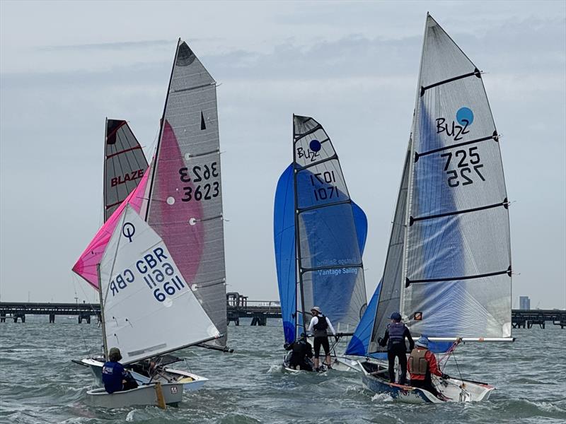 Checking overlaps during the Warsash SC Club Championships photo copyright WSC Media Team taken at Warsash Sailing Club and featuring the Buzz class