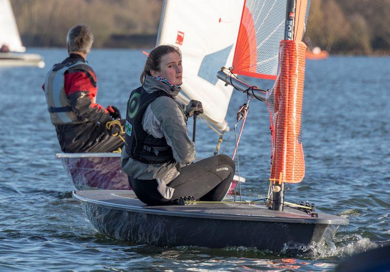 Victoria Theaker takes first Junior in the County Cooler 2020 photo copyright David Eberlin taken at Notts County Sailing Club and featuring the Byte class