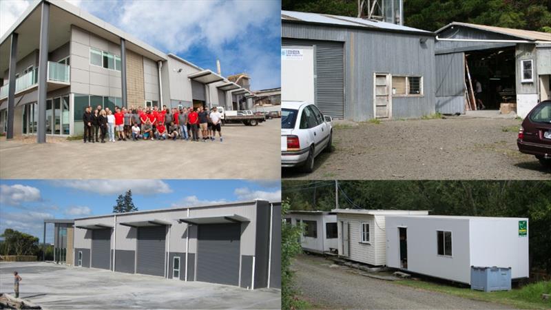 The new C-Tech facility on the two left side images, and the initial building and offices on the right side images photo copyright C-Tech taken at Auckland Sailing Club and featuring the  class