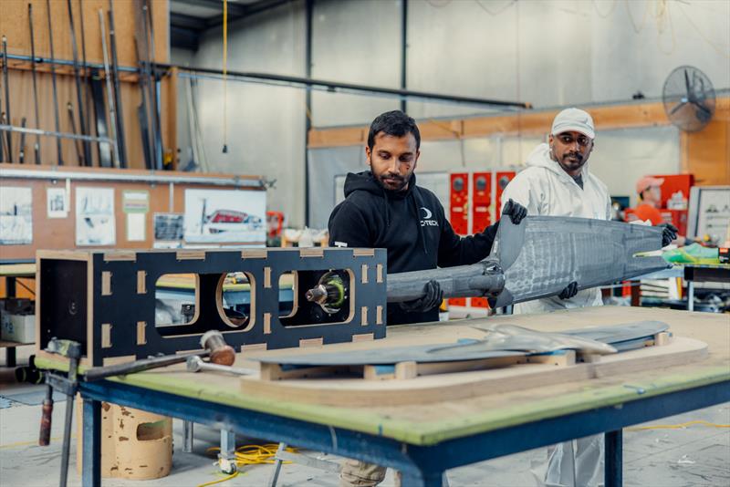 Rudders being packed - C-Tech build facility - September 2025 - photo © C-Tech