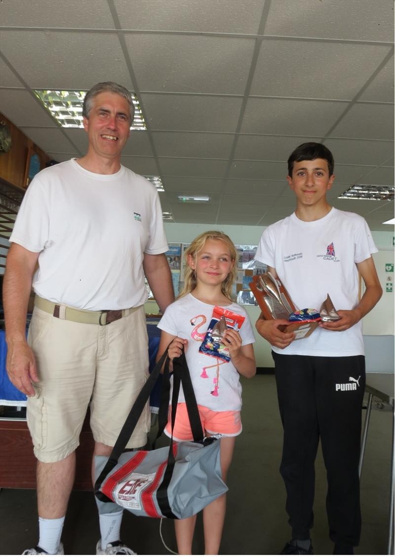 Matteo Mancini & Kali Karaskas win the Fishers Green Cadet Open photo copyright Roberto Mancini taken at Fishers Green Sailing Club and featuring the Cadet class