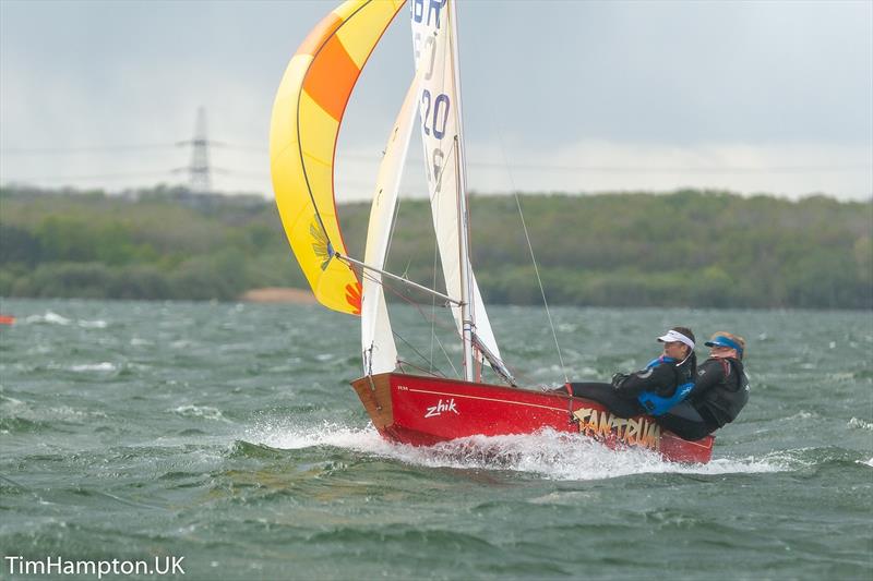 UK Cadet class winter sailing photo copyright Tim Hampton / www.timhampton.uk taken at Grafham Water Sailing Club and featuring the Cadet class