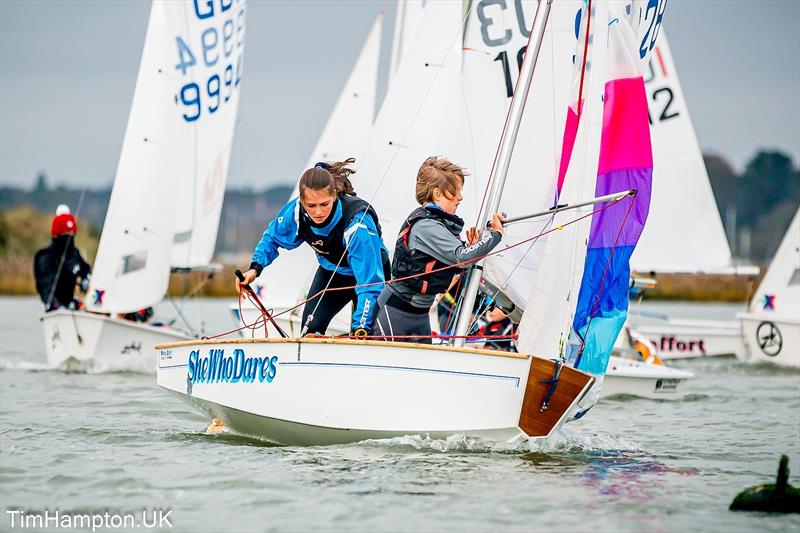 Cadet Class Winter Series at Waldringfield photo copyright Tim Hampton / www.timhampton.uk taken at Waldringfield Sailing Club and featuring the Cadet class