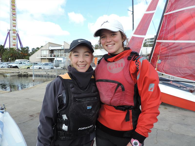 Jarrah Harris Moore and Evie McDonald, Smooth Criminal - 2018 International Cadet World Championships photo copyright Harry Fishe taken at  and featuring the Cadet class