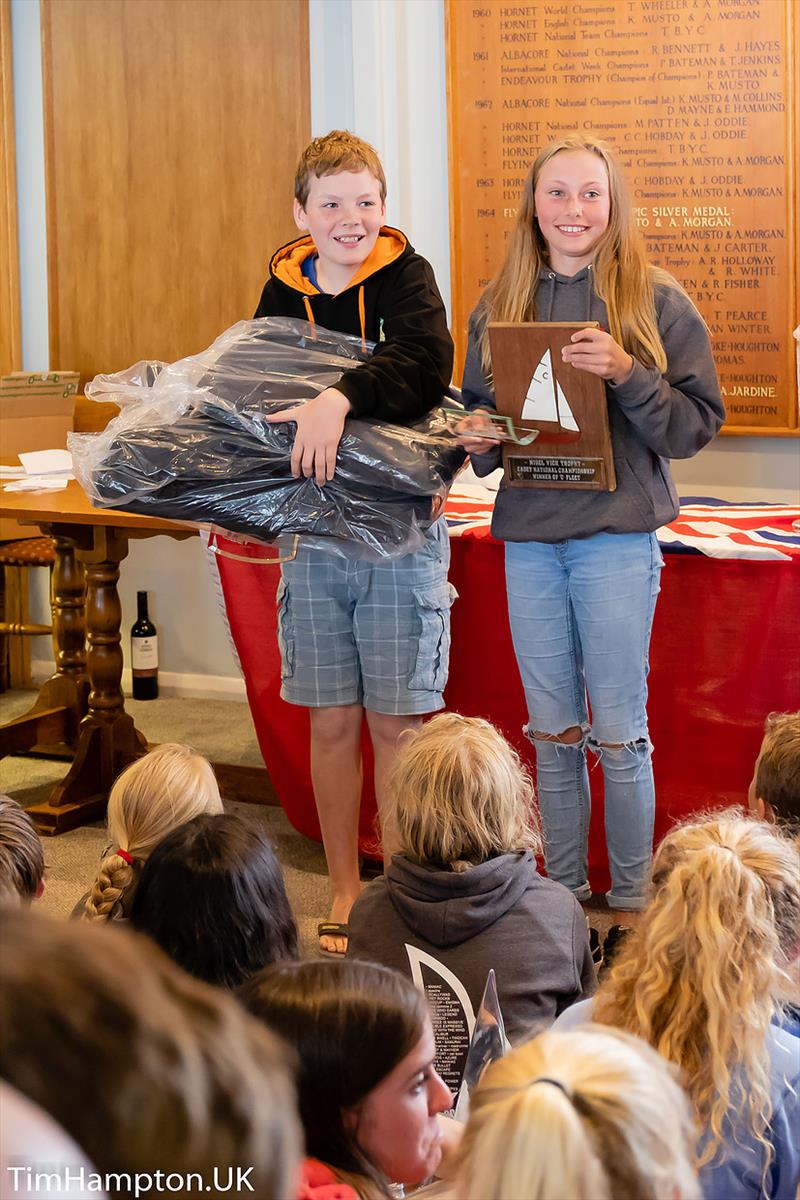 Amelia Mayhew and Robbie Stewart - Bronze fleet winners - Zhik UK Cadet Class National Championships 2018 photo copyright Tim Hampton / www.timhampton.uk taken at Thorpe Bay Yacht Club and featuring the Cadet class