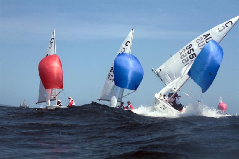 Conditions on the Derwent were quite rough on Day 1 of the International Cadet Nationals - photo © Pete Harmsen