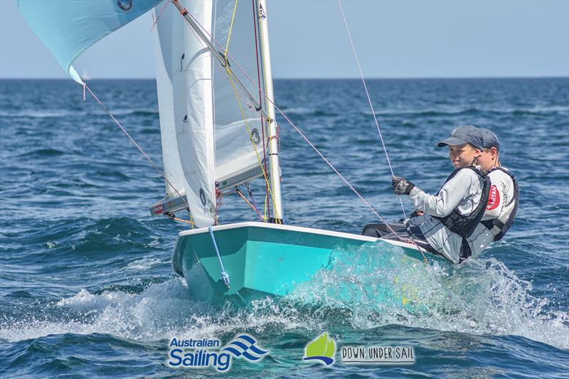 Jack and Archie Kretschmer in the International Cadet fleet last year - South Australian Youth Championships - photo © Harry Fisher