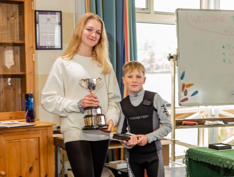 Ellie Watling and George Little win the main fleet in the Cadet open meeting at Frensham - photo © Tim Hampton / www.timhampton.uk