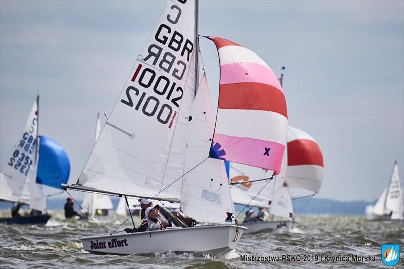 Lia Fletcher and Kali Karaskas (GBR) take second in the Cadet Polish National Championships photo copyright Modelski taken at  and featuring the Cadet class